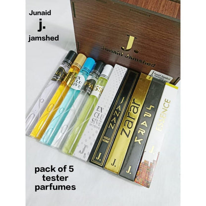 Junaid J. Jamshed 5 Pcs Wooden Perfume Set